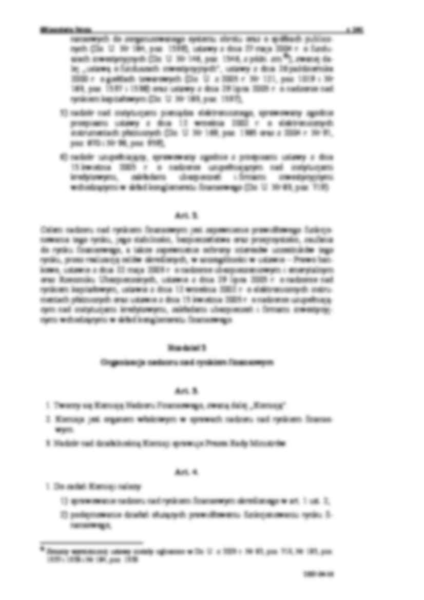 Ćwiczenia - ustawa o nadzorze nad rynkiem finansowym - strona 3