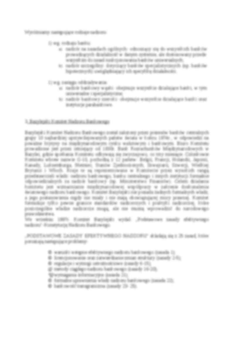 Wykład - Nadzór bankowy i gwarantowanie depozytów - strona 3