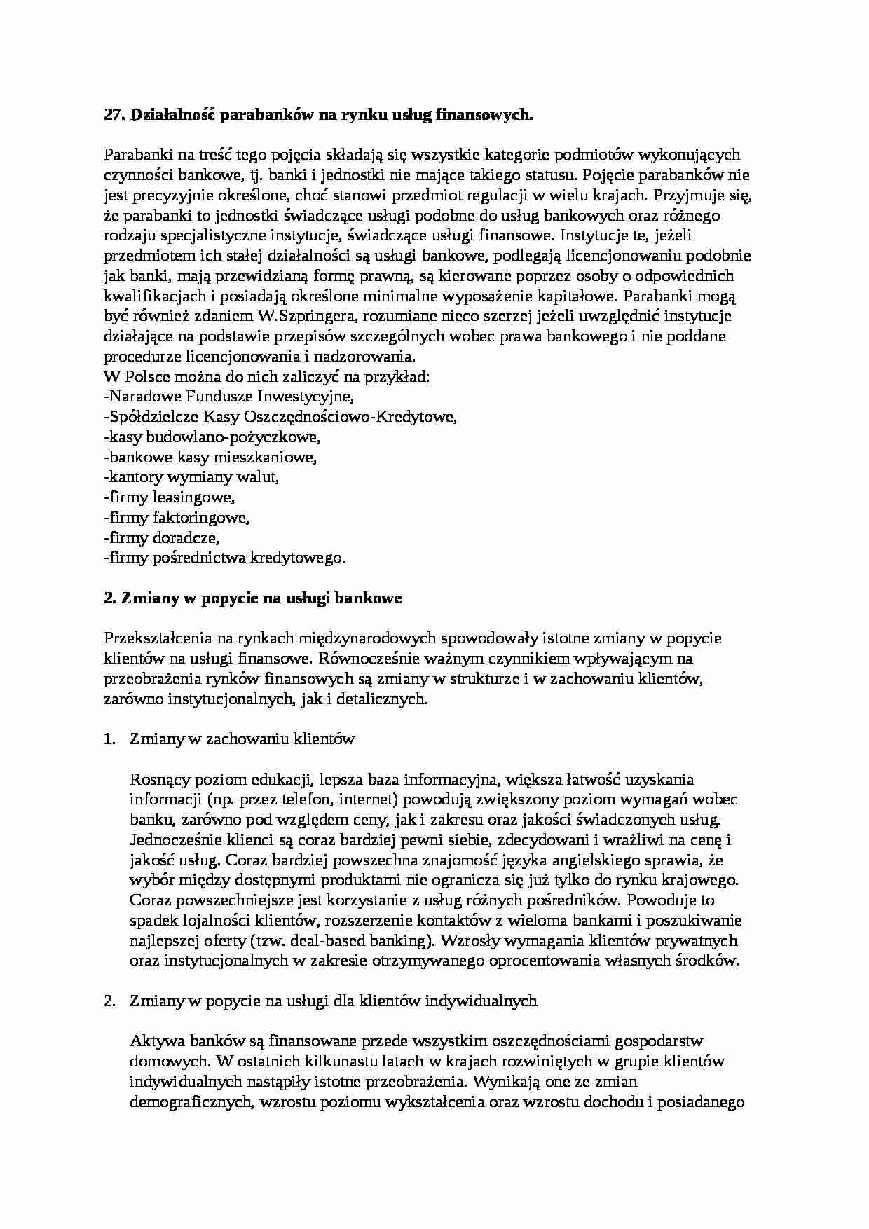 Finanse i bankowość - pytania na egzamin - strona 1