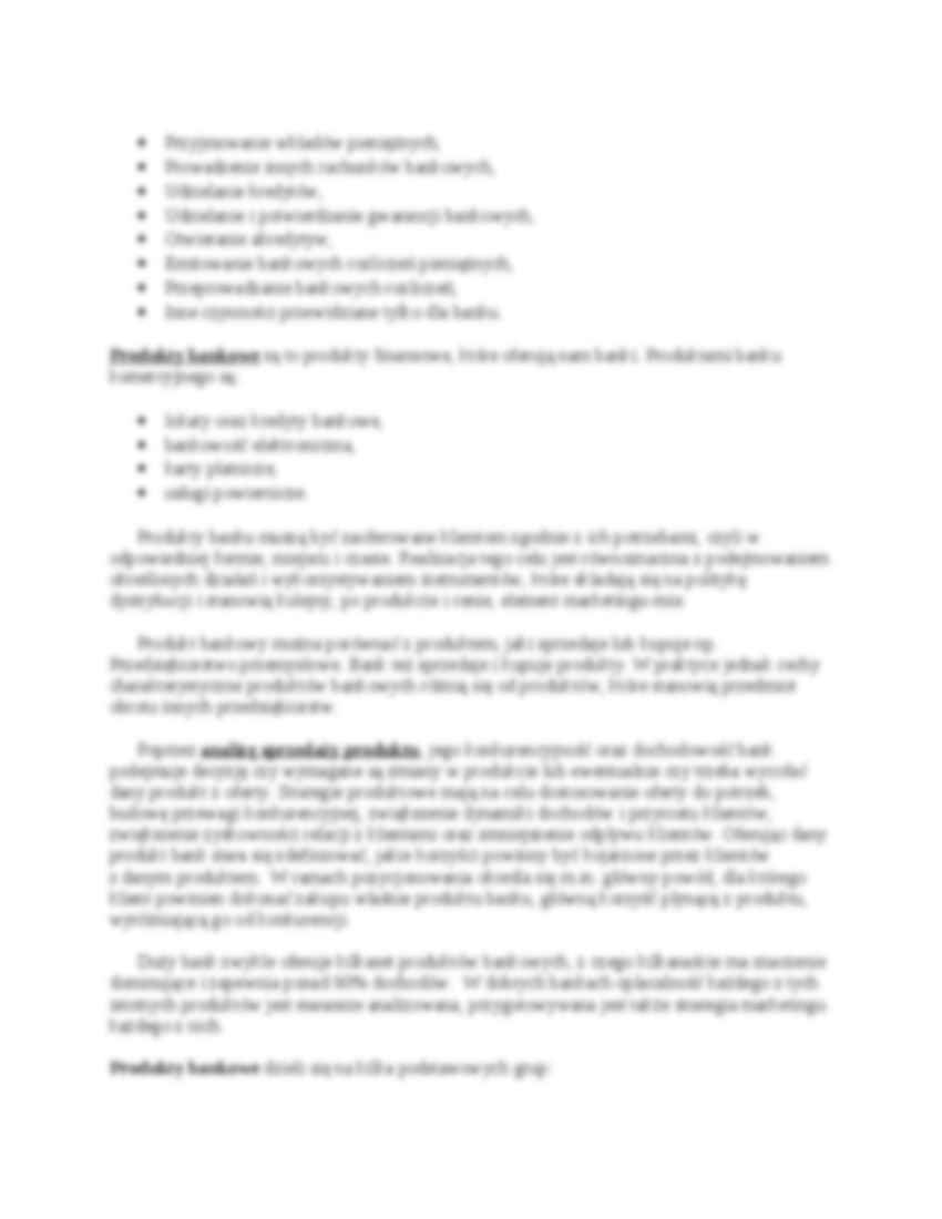 Referat - kalkulacja dochodowości produktów bankowych - strona 3