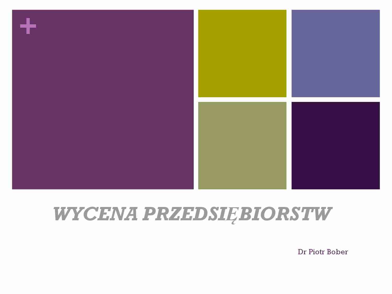 Wykład - wycena przedsiębiorstw - strona 1