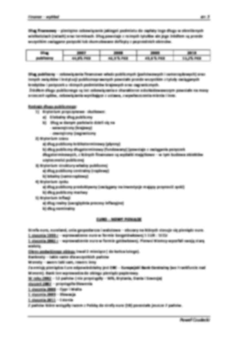 Finanse - Kategorie finansowe dłużne WYKŁAD - strona 3