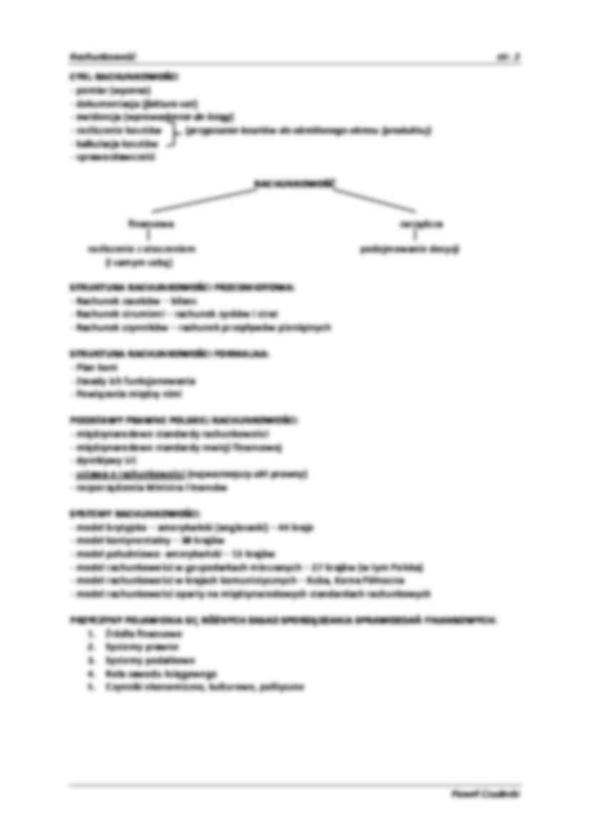 Rachunkowość - Wstęp do rachunkowości WYKŁAD - strona 2