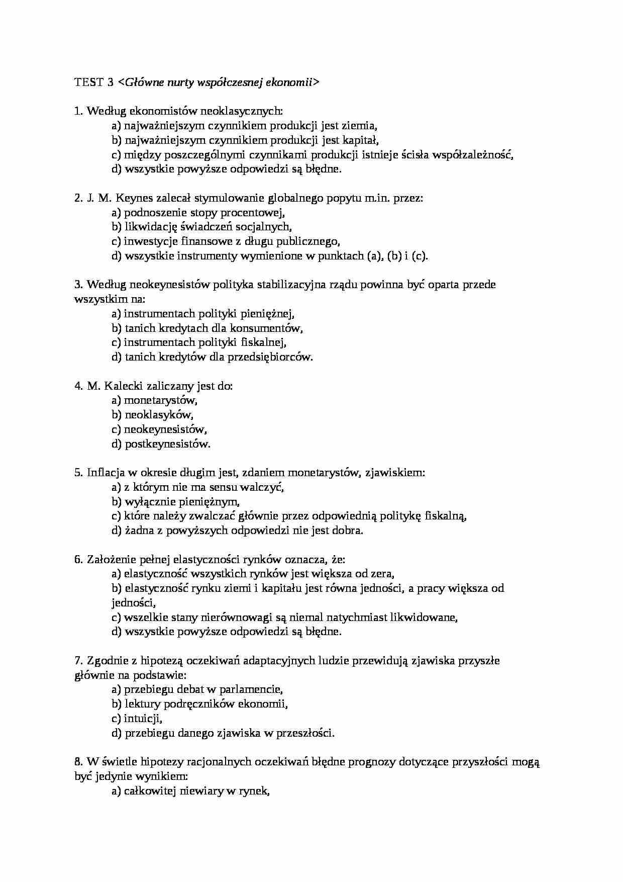 Ekonomia-Test 3 - strona 1