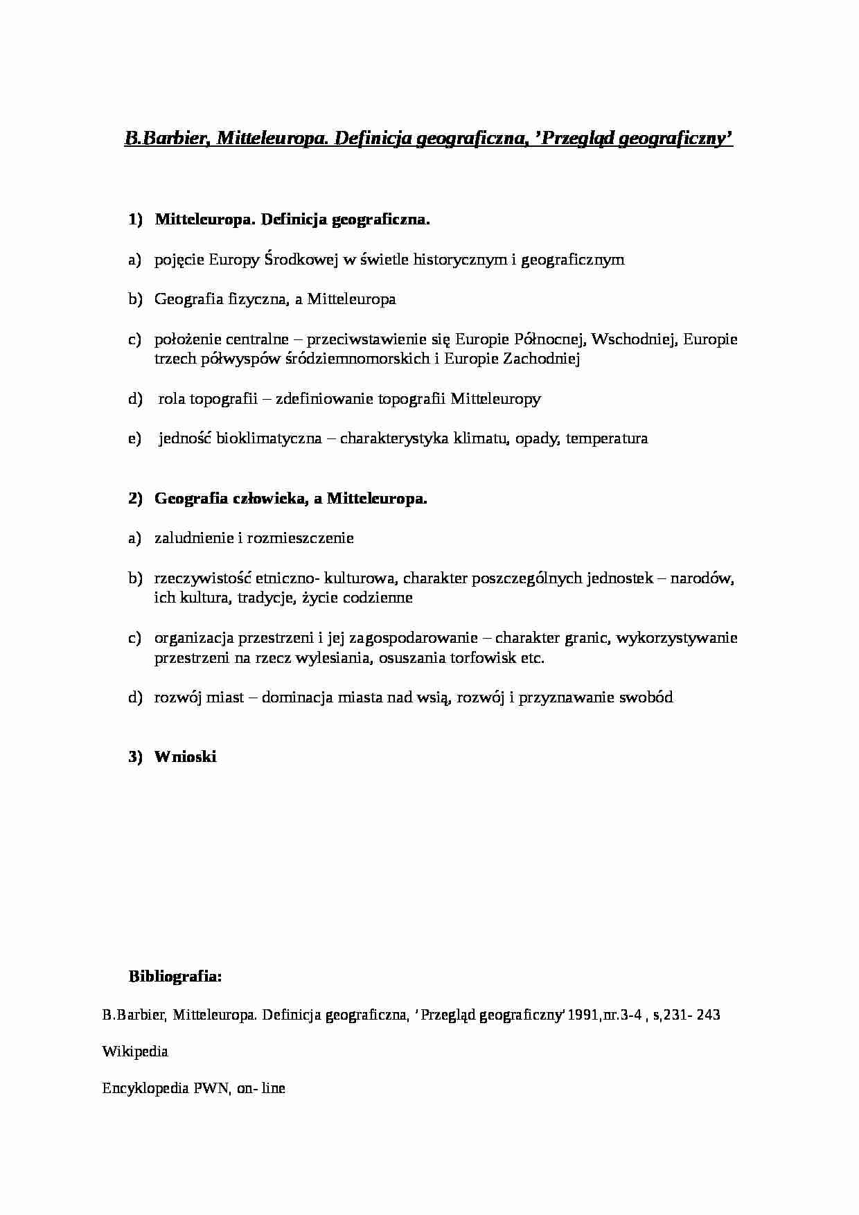 Konspekt-przegląd geograficzny - strona 1
