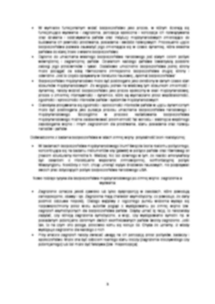 Bezpieczeństwo międzynarodowe - Stosunki międzynarodowe - strona 3