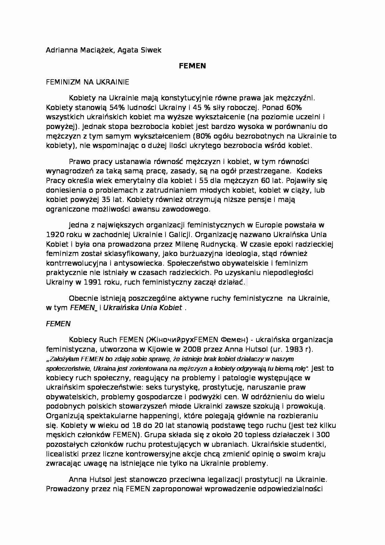 Femen-opracowanie - strona 1