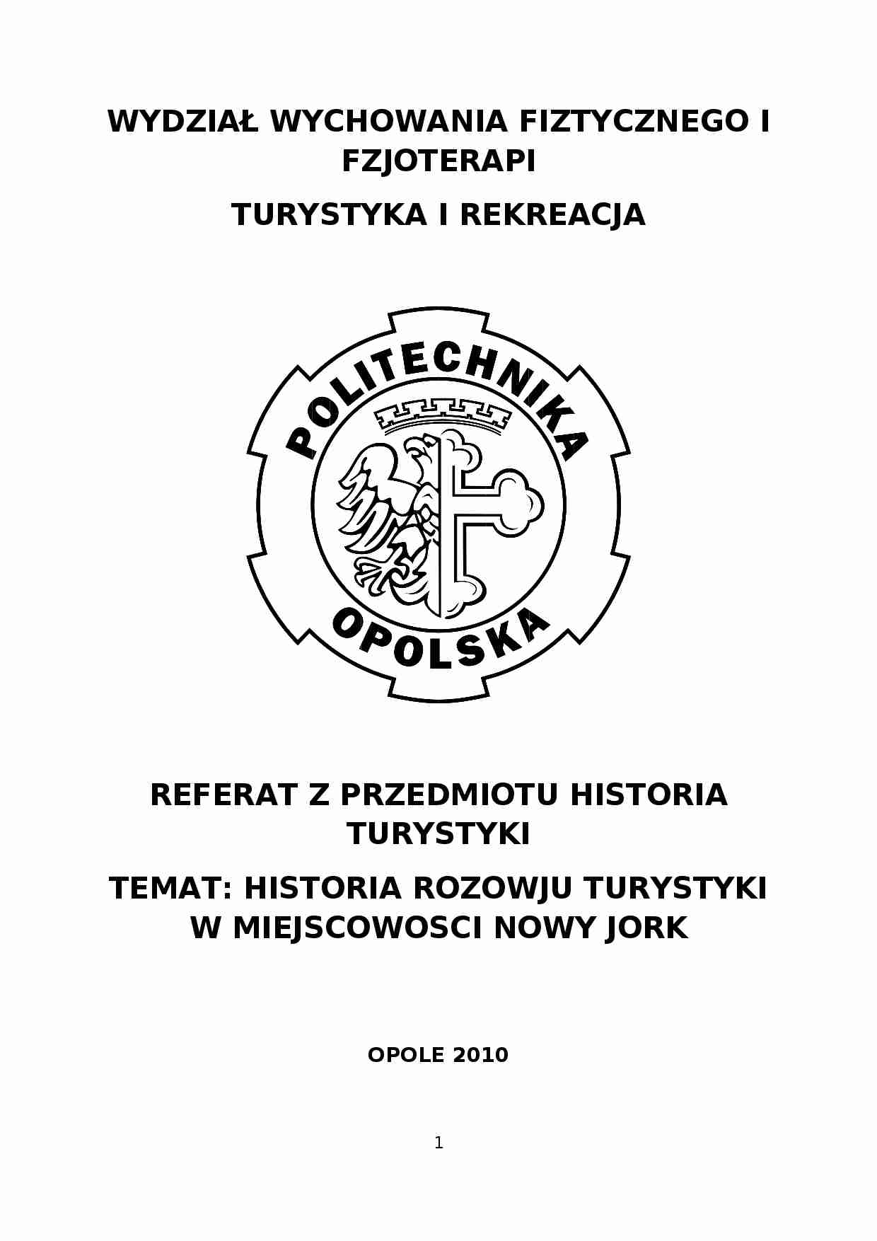 Nowy Jork referat ćwiczenia - strona 1