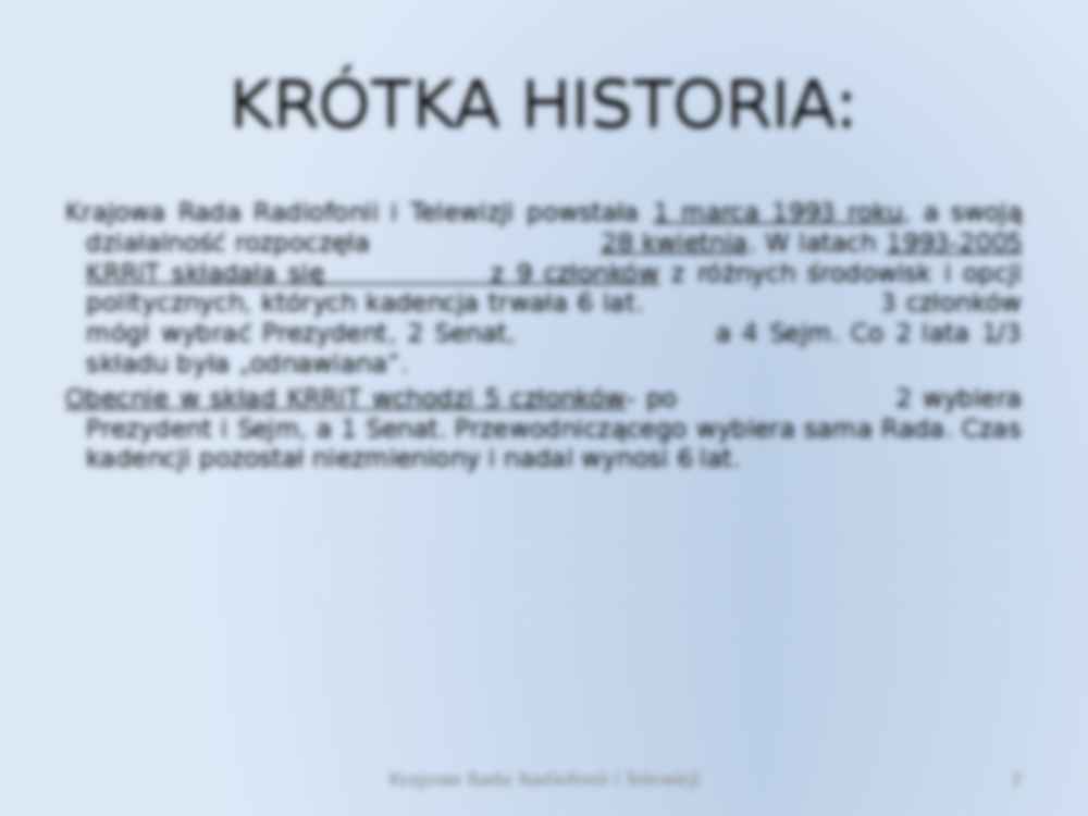 Krajowa Rada Radiofonii i Telewizji - prezentacja1 - strona 2