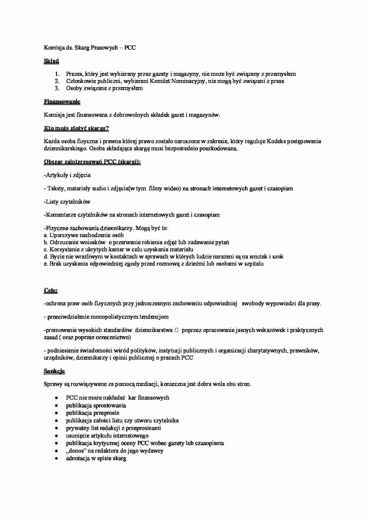 Komisja ds. Skarg Prasowych-opracowanie - strona 1
