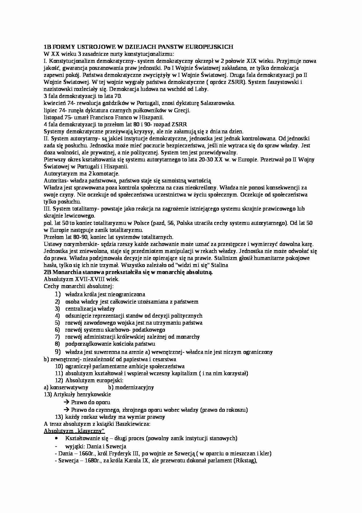 Formy ustrojowe-opracowanie - strona 1