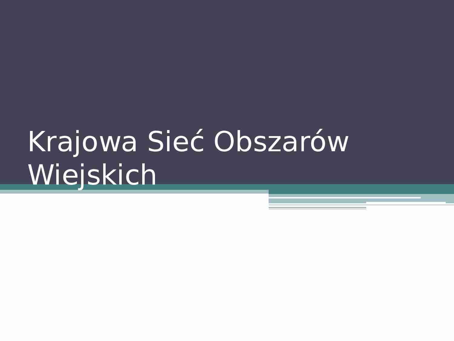 Krajowa Sieć Obszarów Wiejskich-prezentacja - strona 1