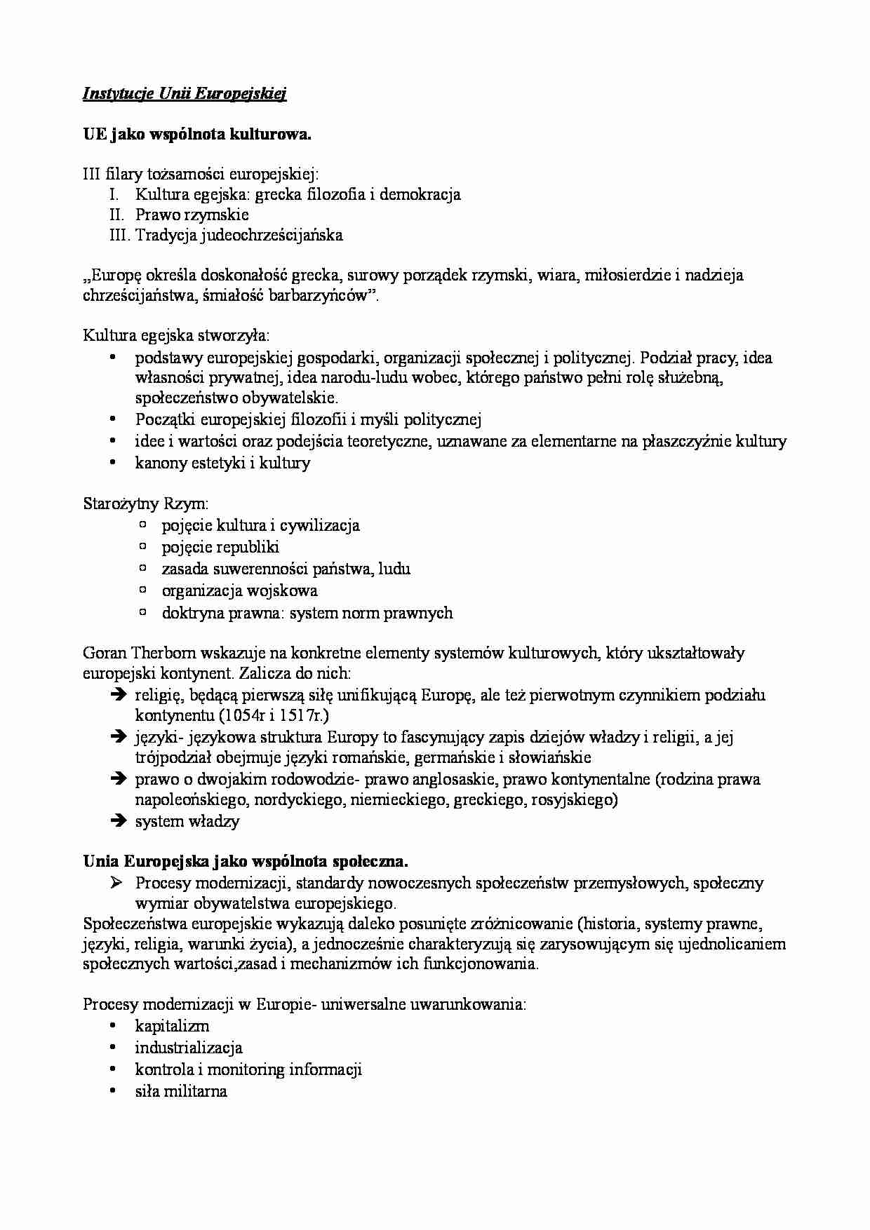 Instytucje UE opracowanie-opracowanie - strona 1