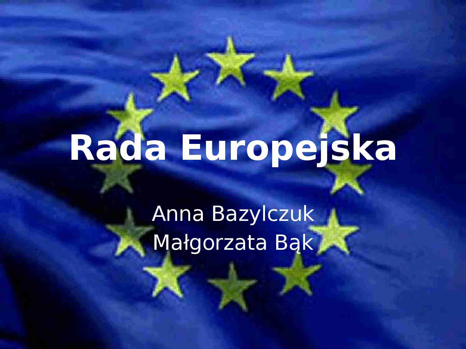 Rada Europejska-prezentacja - strona 1
