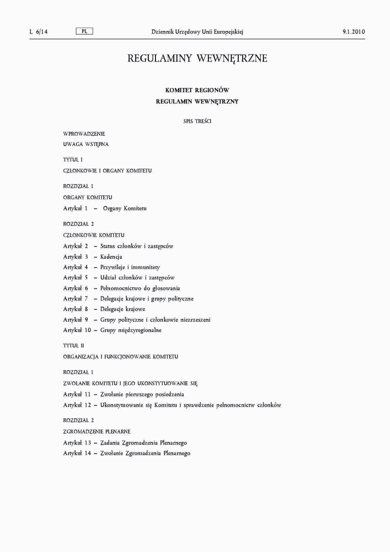 Regulamin KR-opracowanie - strona 1