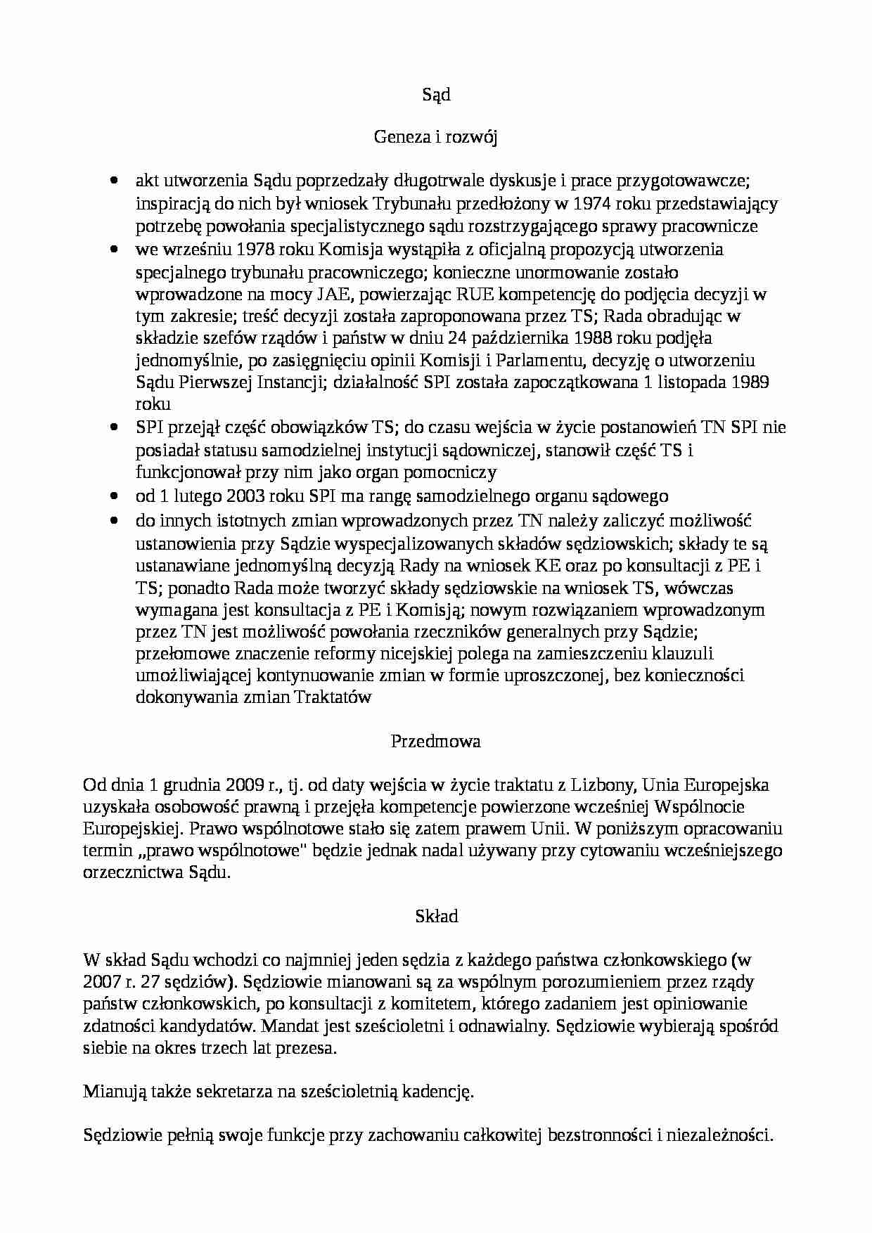 Sąd-geneza i rozwój - strona 1
