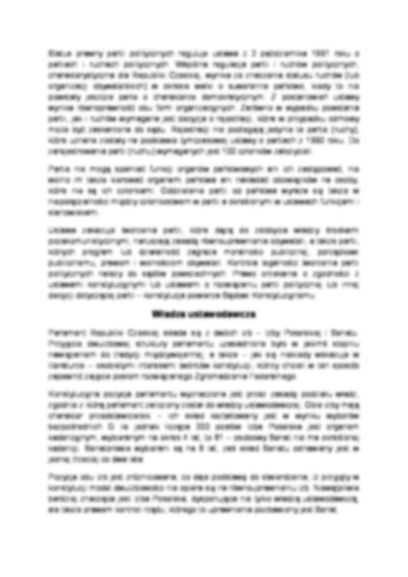 Ustrój polityczny Republiki Czeskiej-opracowanie - strona 3