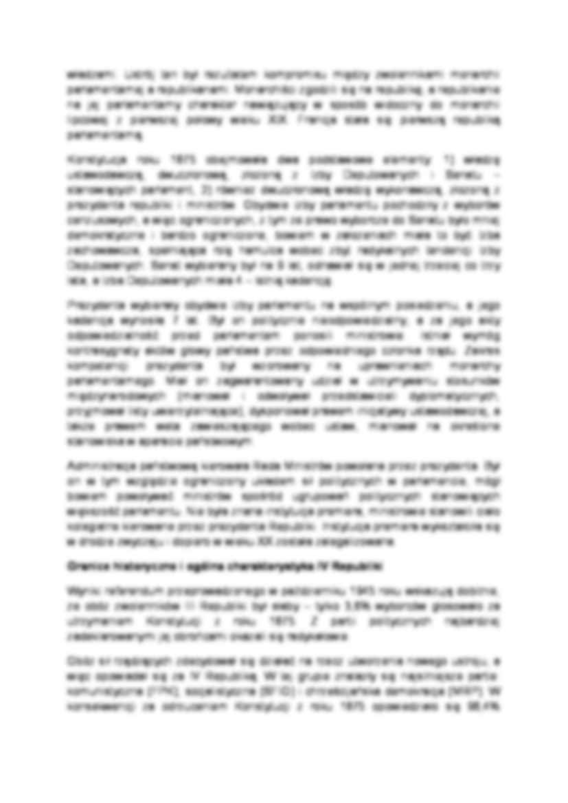 Ustrój polityczny Republiki Francuskiej-opracowanie - strona 2