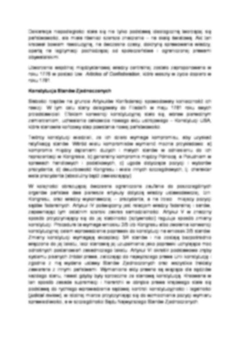 Ustrój polityczny Stanów Zjednoczonych Ameryki-opracowanie - strona 2