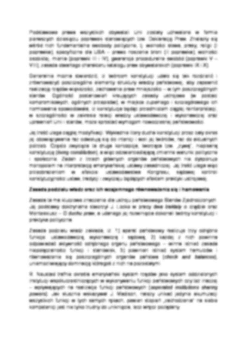 Ustrój polityczny Stanów Zjednoczonych Ameryki-opracowanie - strona 3