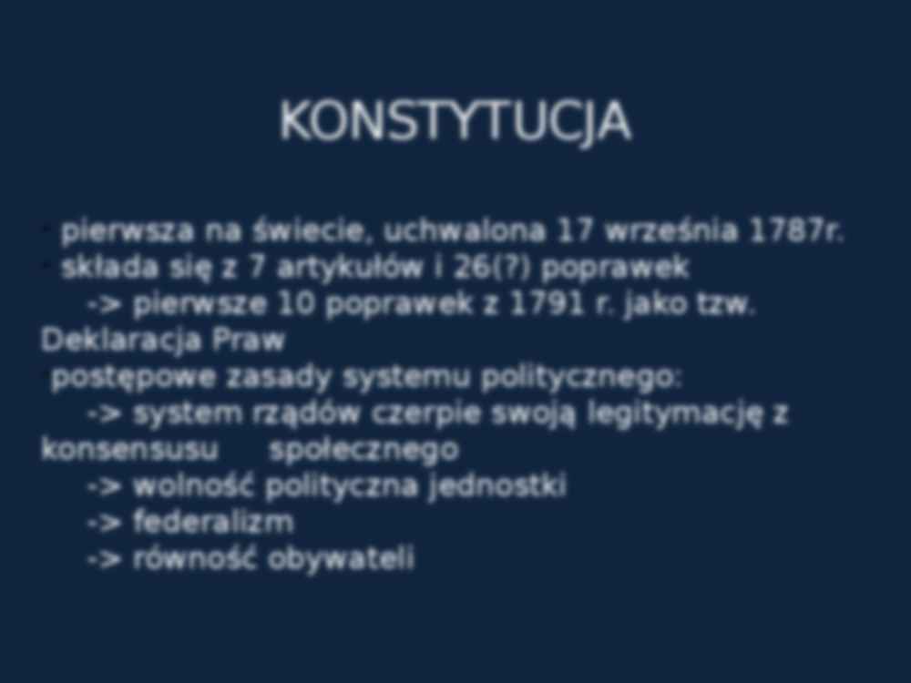 Ustrój polityczny Stanów Zjednoczonych Ameryki-prezentacja - strona 3