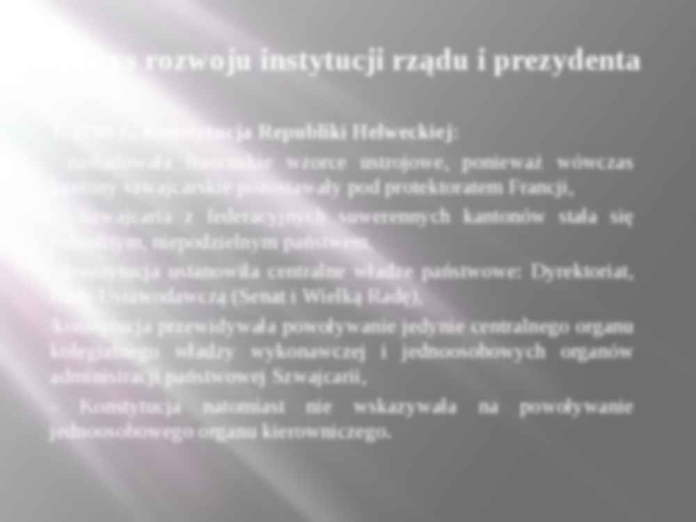 WŁADZA WYKONAWCZA FEDERALNEJ KONFEDERACJI SZWAJCARSKIEJ-prezentacja - strona 3