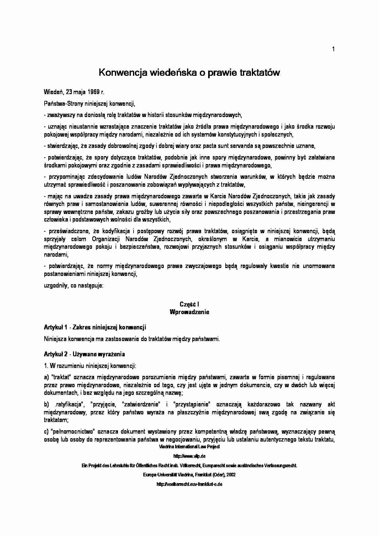 Prawo traktatów-opracowanie - strona 1