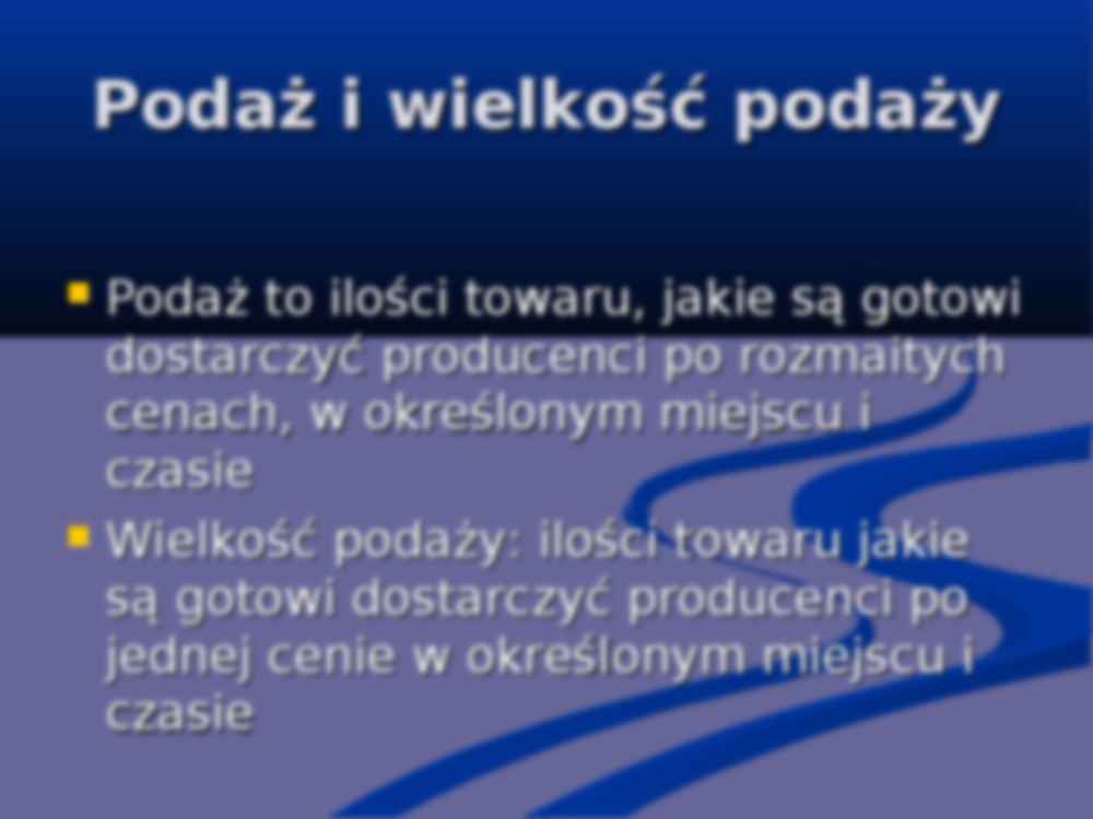 Podaż, cena równowagi, nierównowaga rynkowa-prezentacja - strona 2