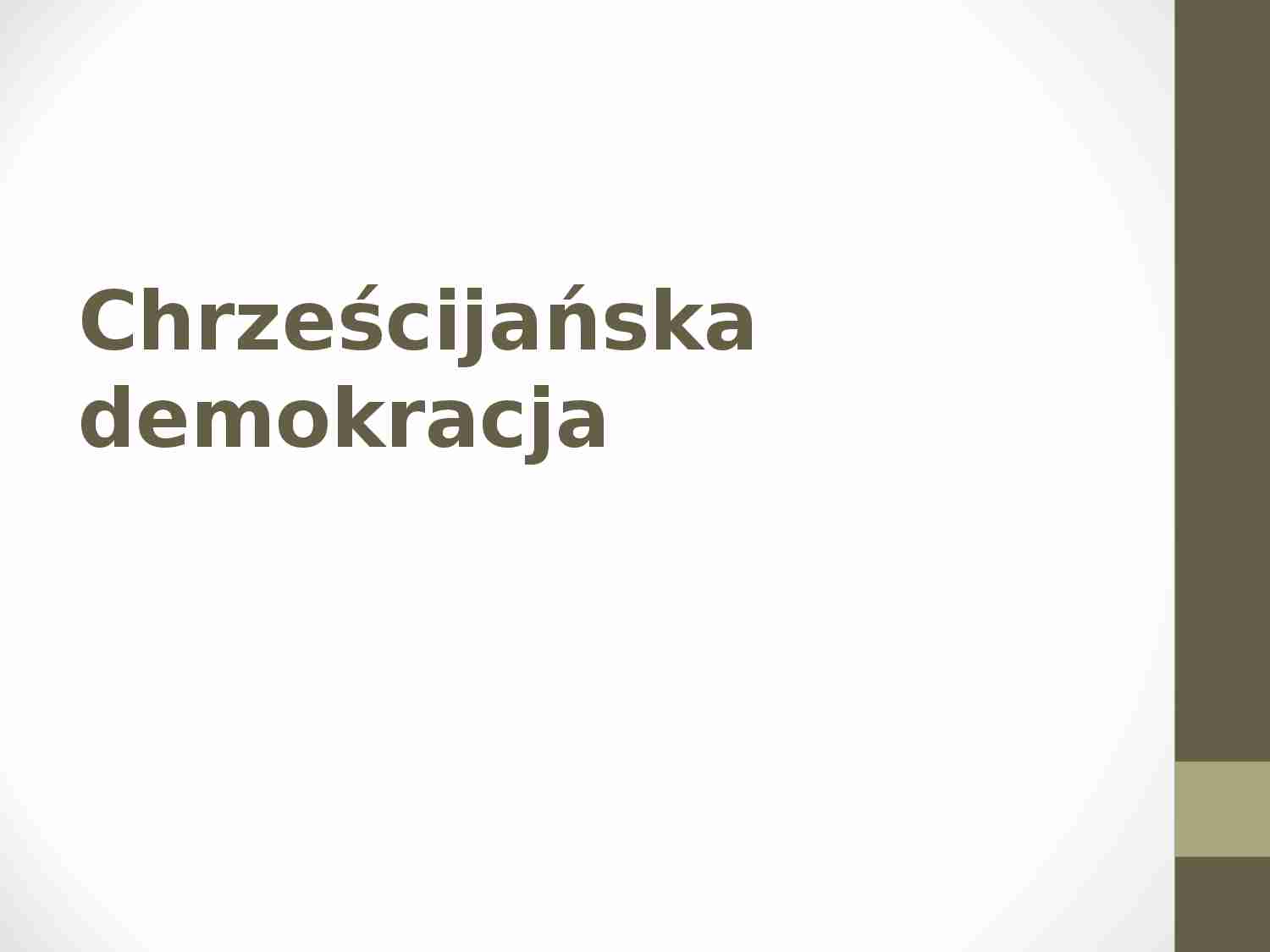 Chrześcijańska demokracja-prezentacja - strona 1