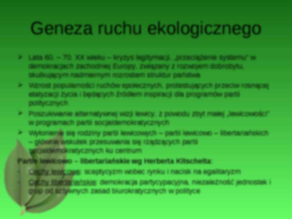 Partie ekologiczne w Europie-prezentacja - strona 2