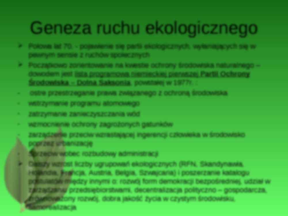 Partie ekologiczne w Europie-prezentacja - strona 3