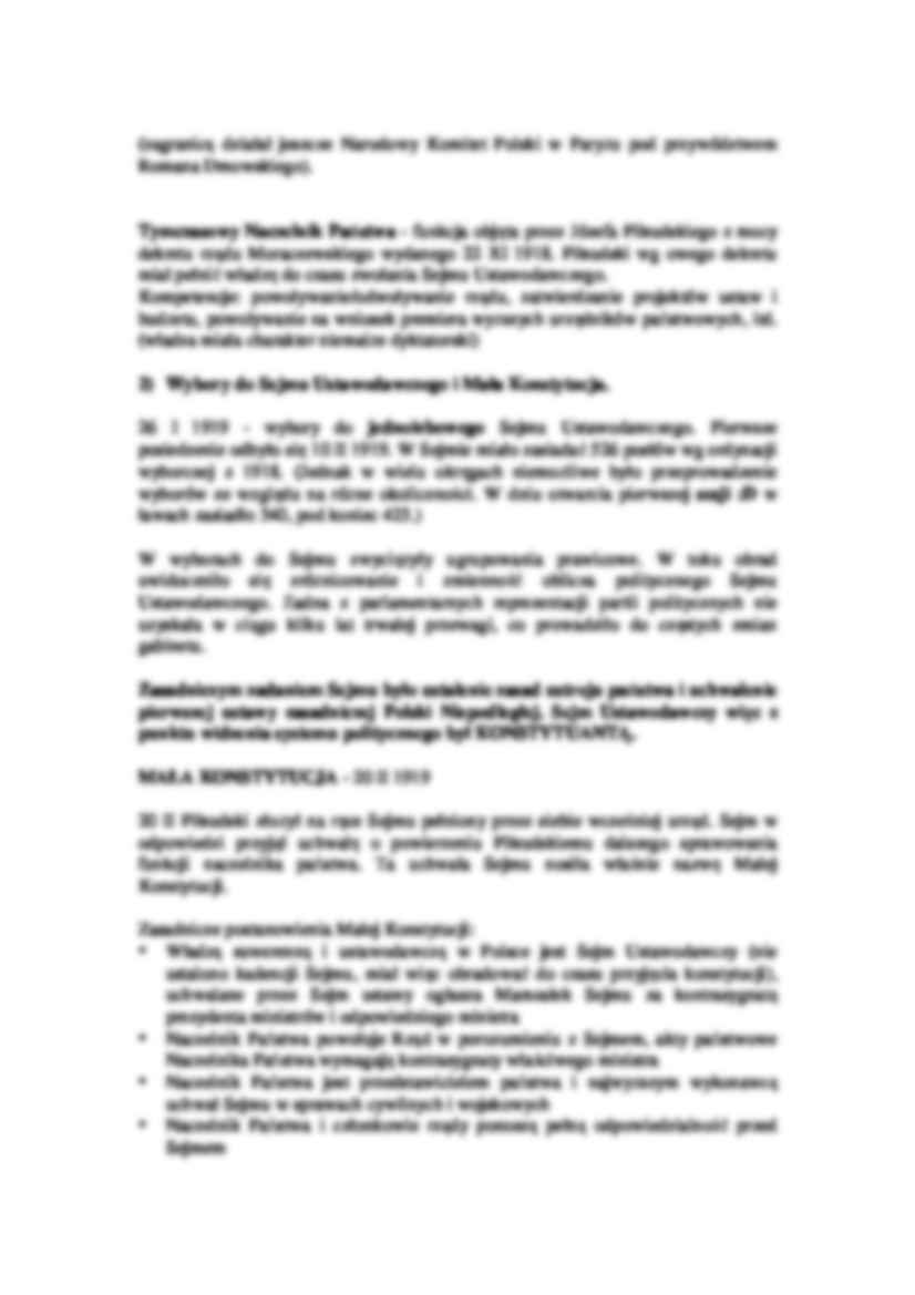  Ewolucja systemu politycznego II RP-opracowanie - strona 2