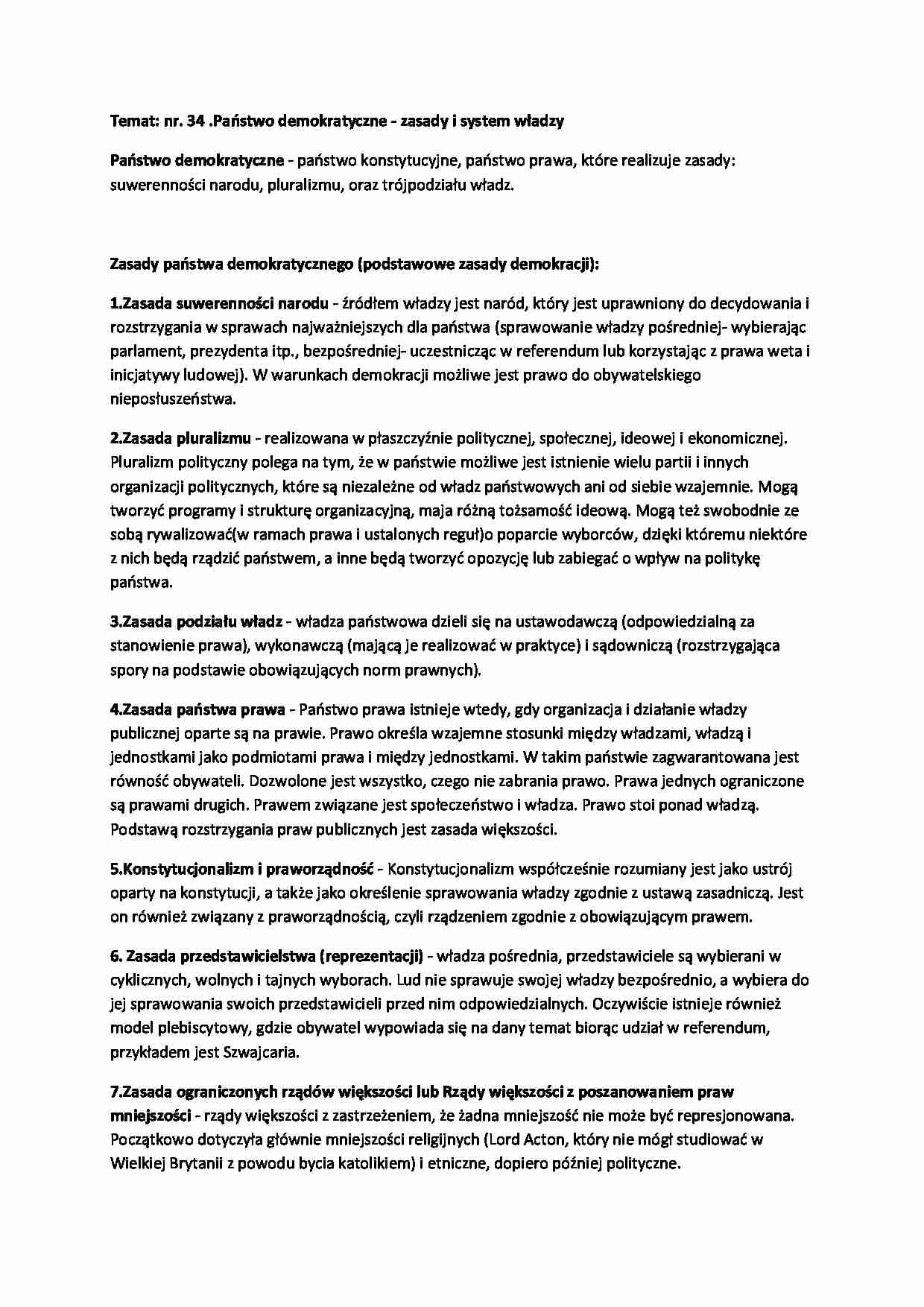 Państwo demokratyczne - strona 1