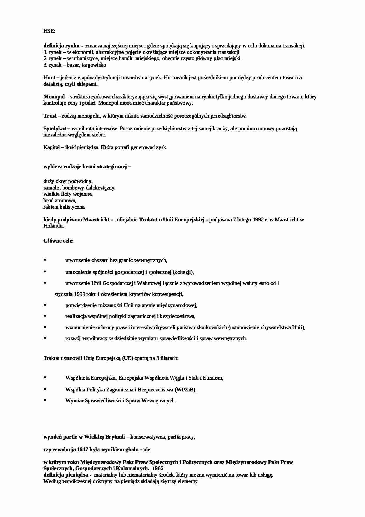 Ekonomia historyczna-opracowanie - strona 1
