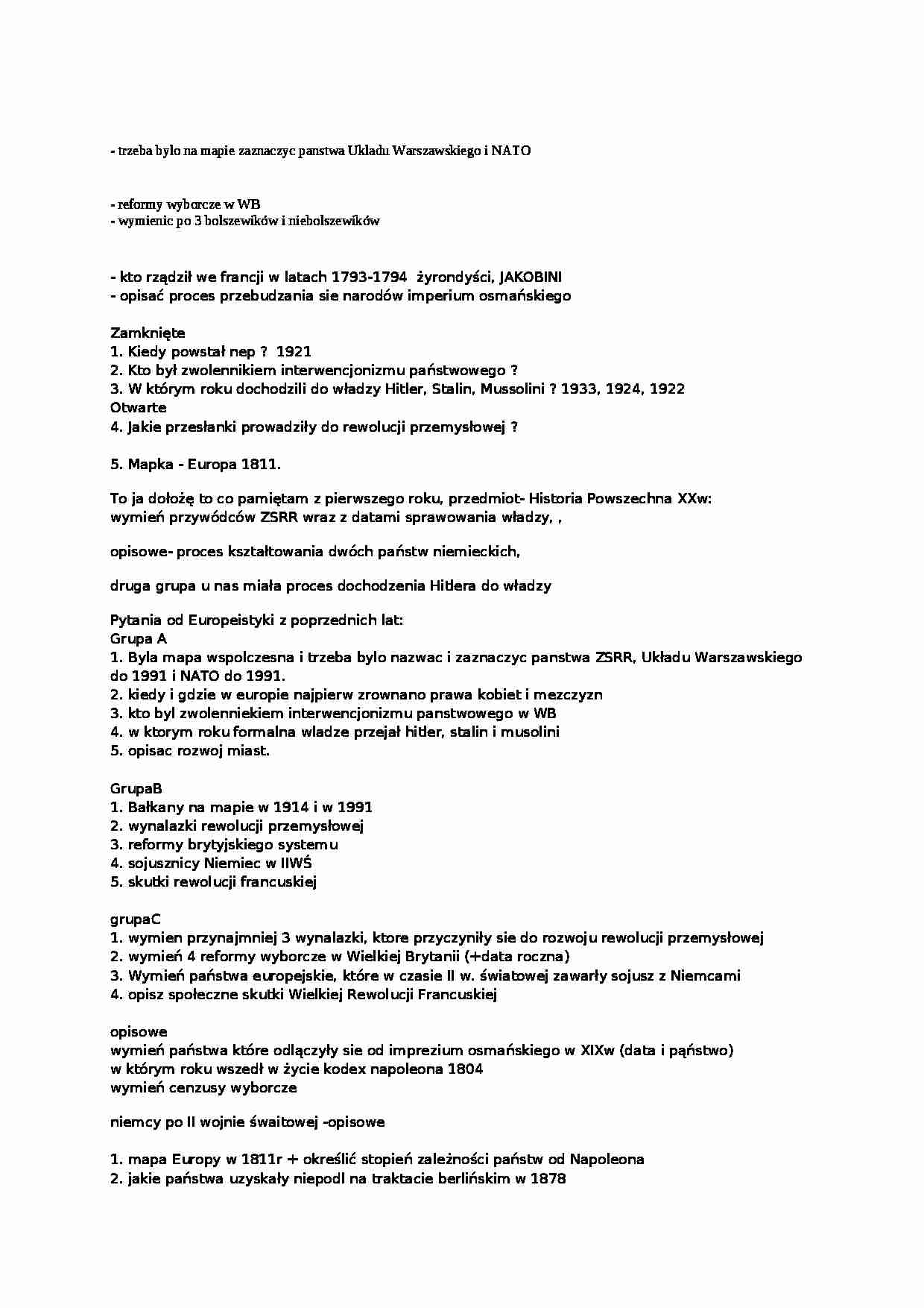 Pytania na egzamin - Prądy ideologiczne - strona 1