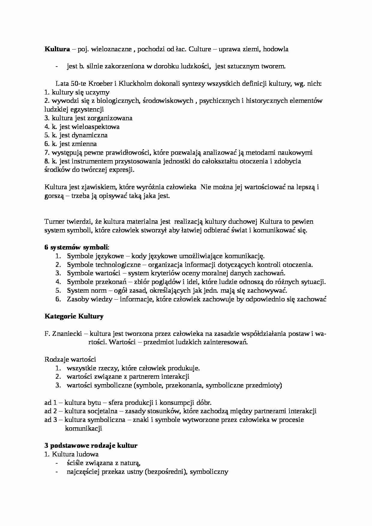 Kultura - wstęp - strona 1