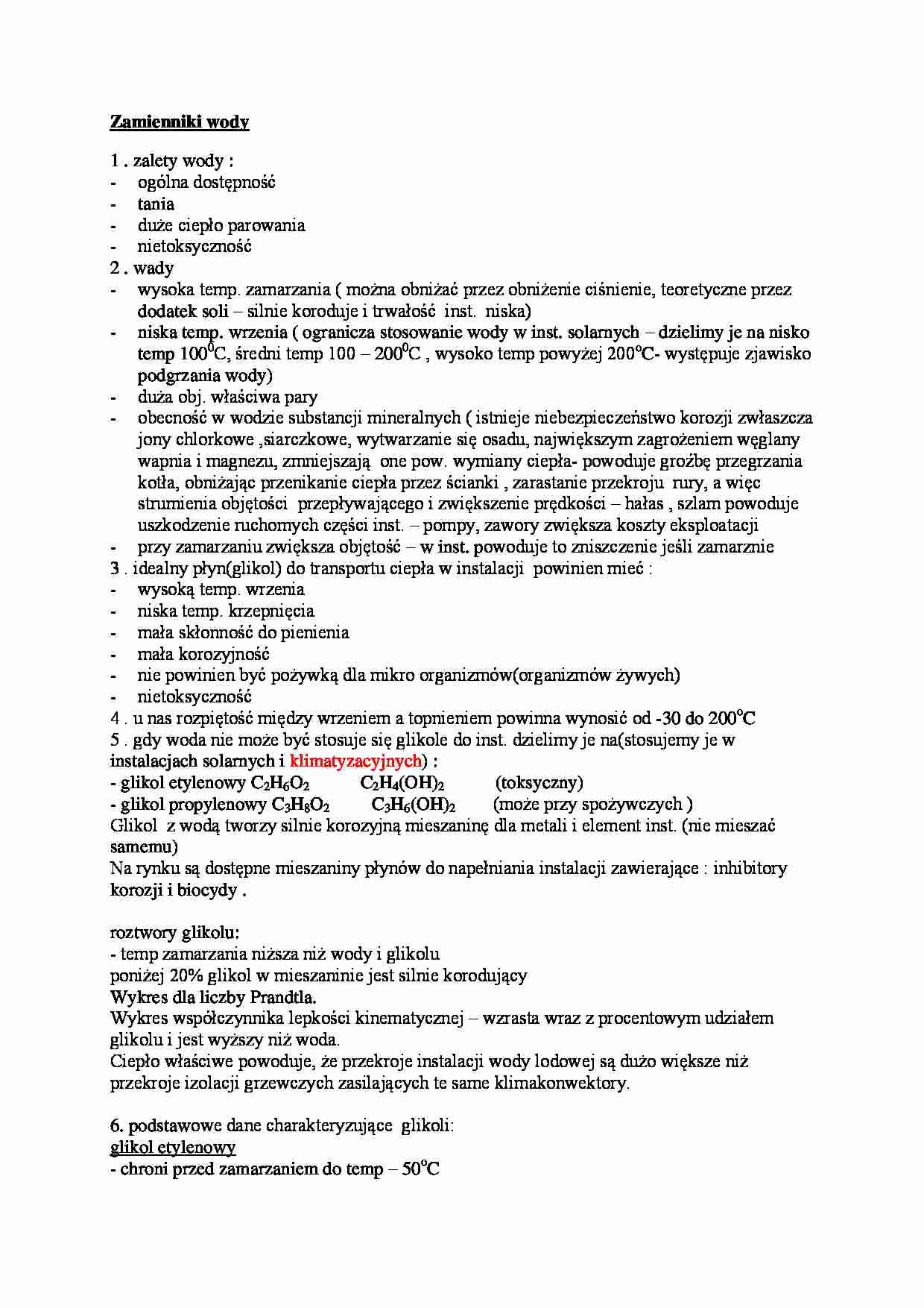 Zamienniki wody-opracowanie - strona 1