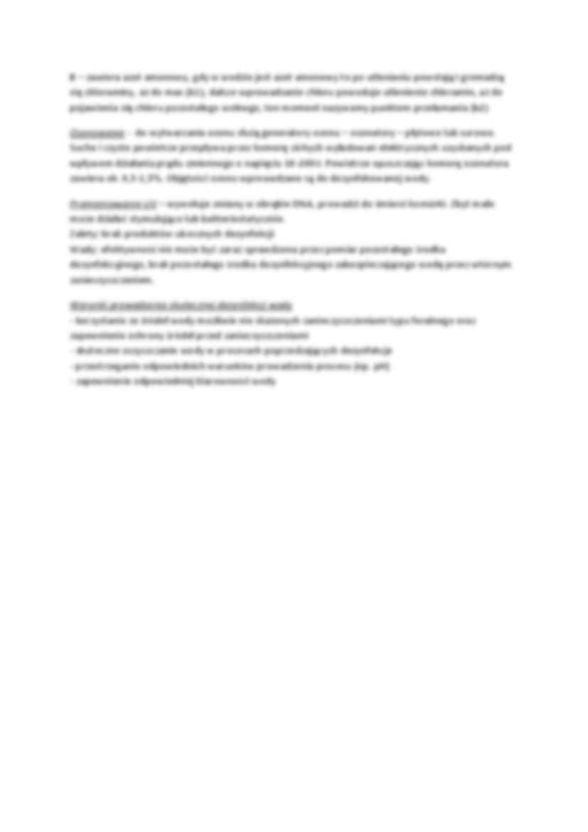Dezynfekcja wody-opracowanie - cel, metody, czynniki  - strona 3