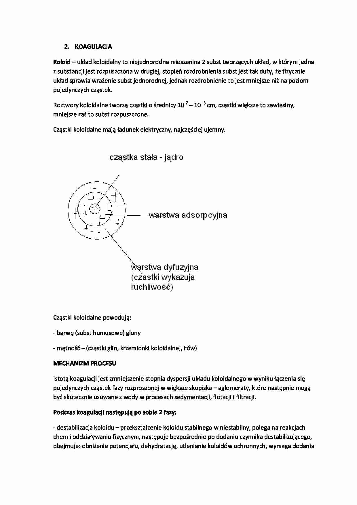 Koagulacja-opracowanie - strona 1