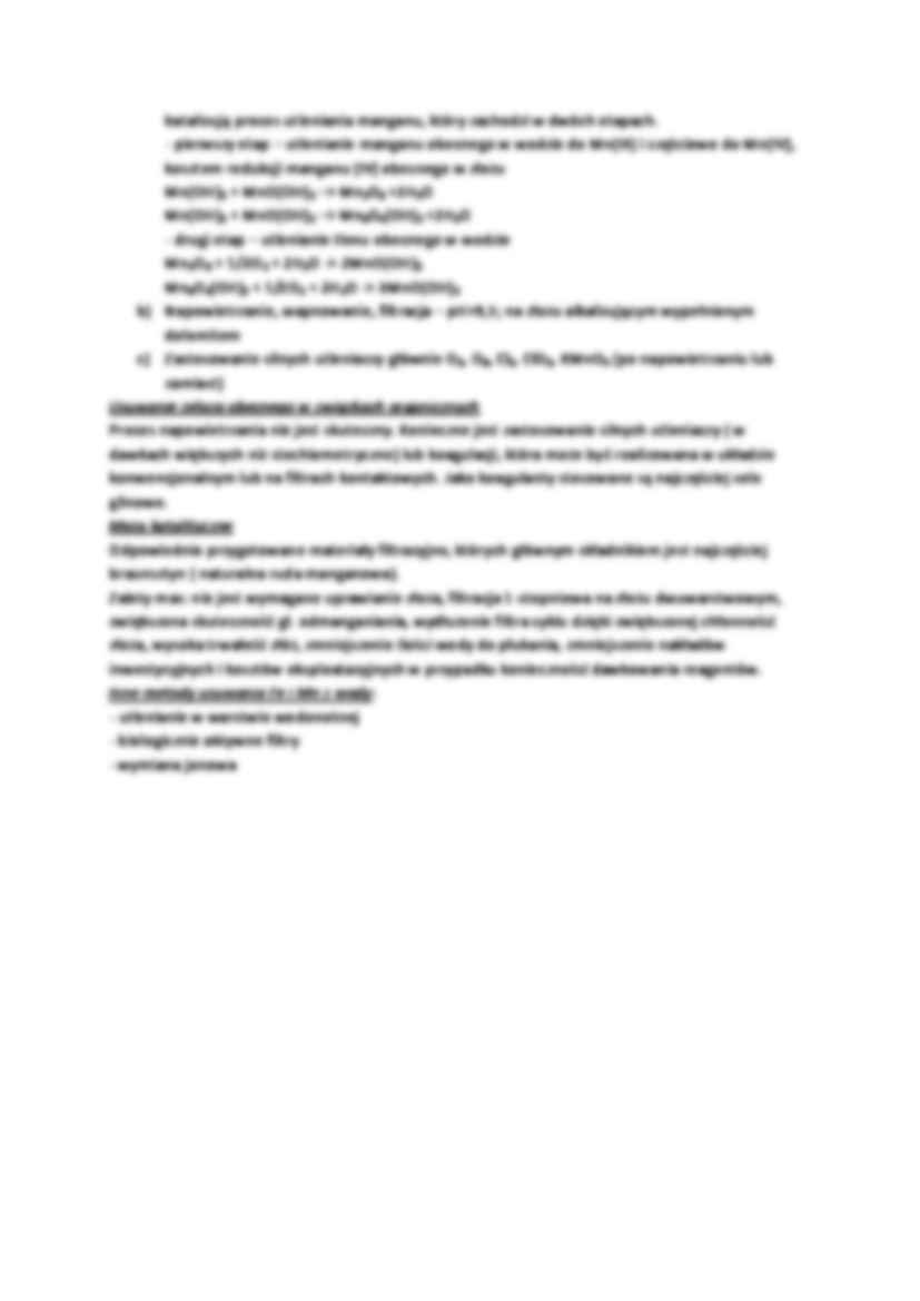 Odążelazianie i odmanganianie wody - wykład - strona 2