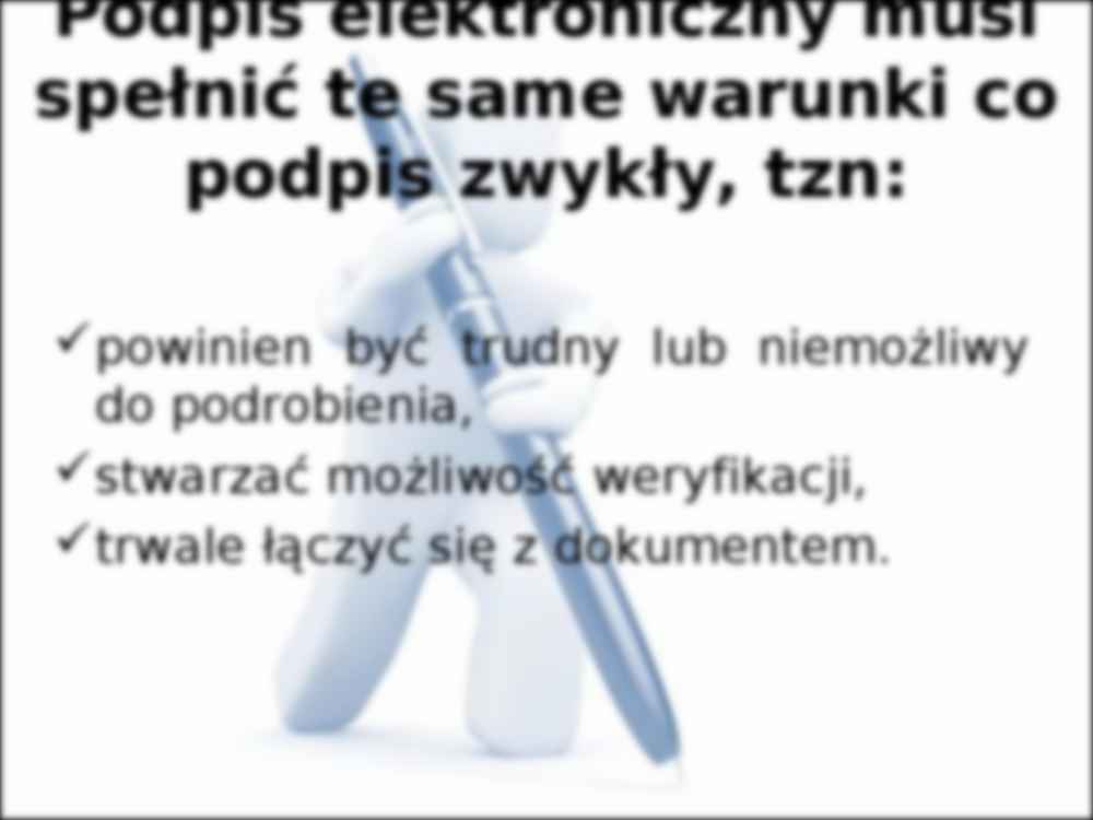Podpis elektroniczny-informacje oraz prezentacja na wykład. - strona 3
