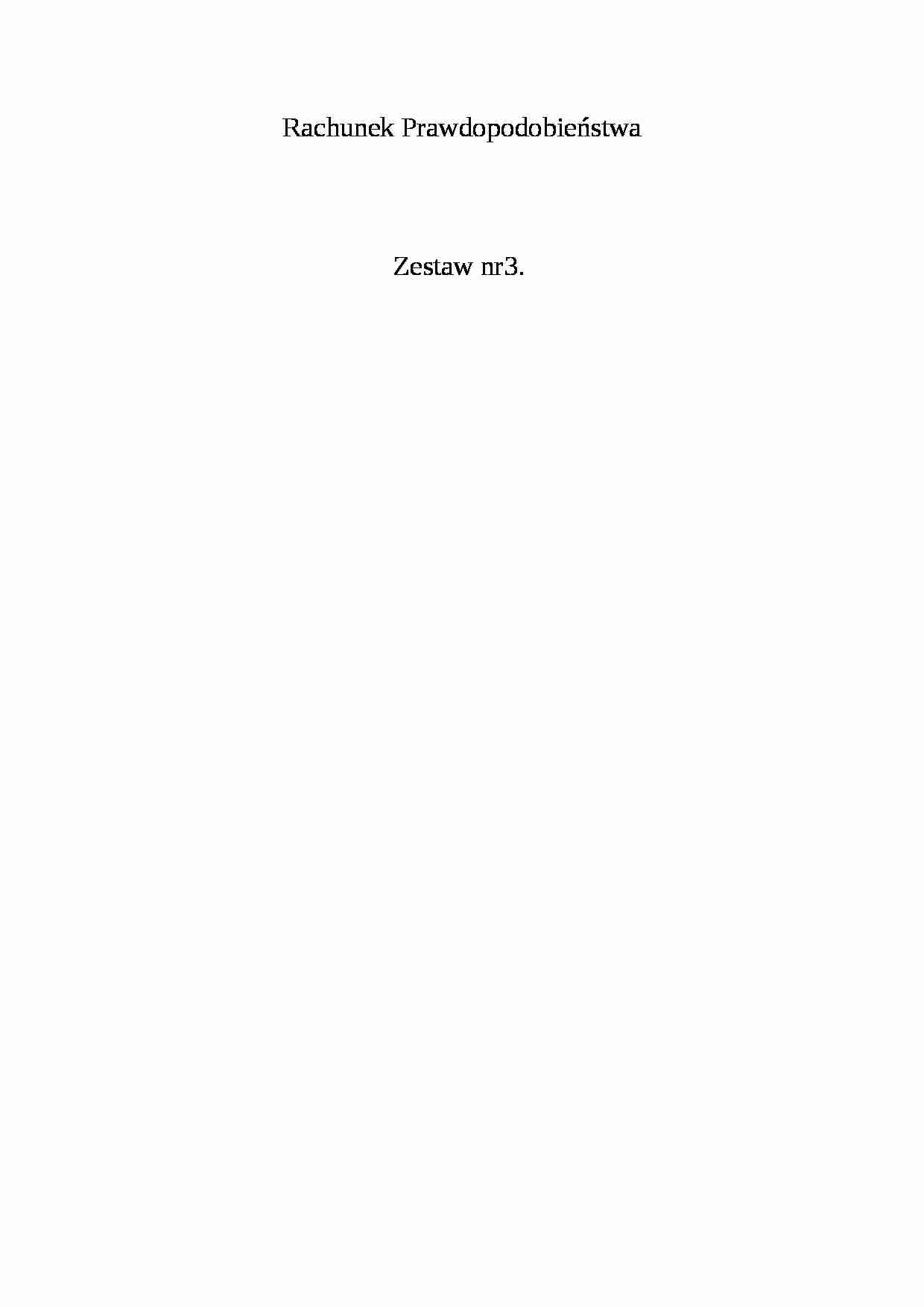Rachunek prawdopodobieństwa - zadania do rozwiązania - strona 1