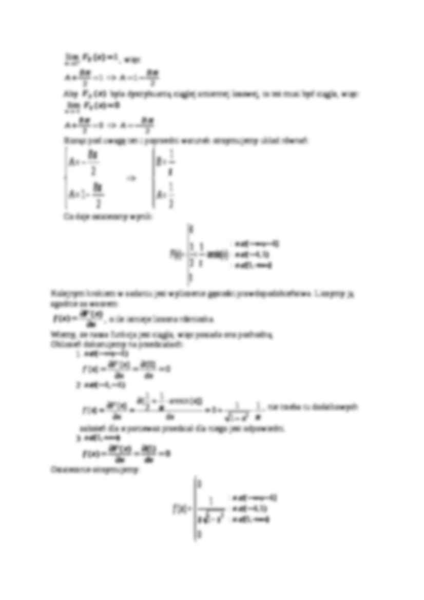 Rachunek prawdopodobieństwa - zadania do rozwiązania - strona 3