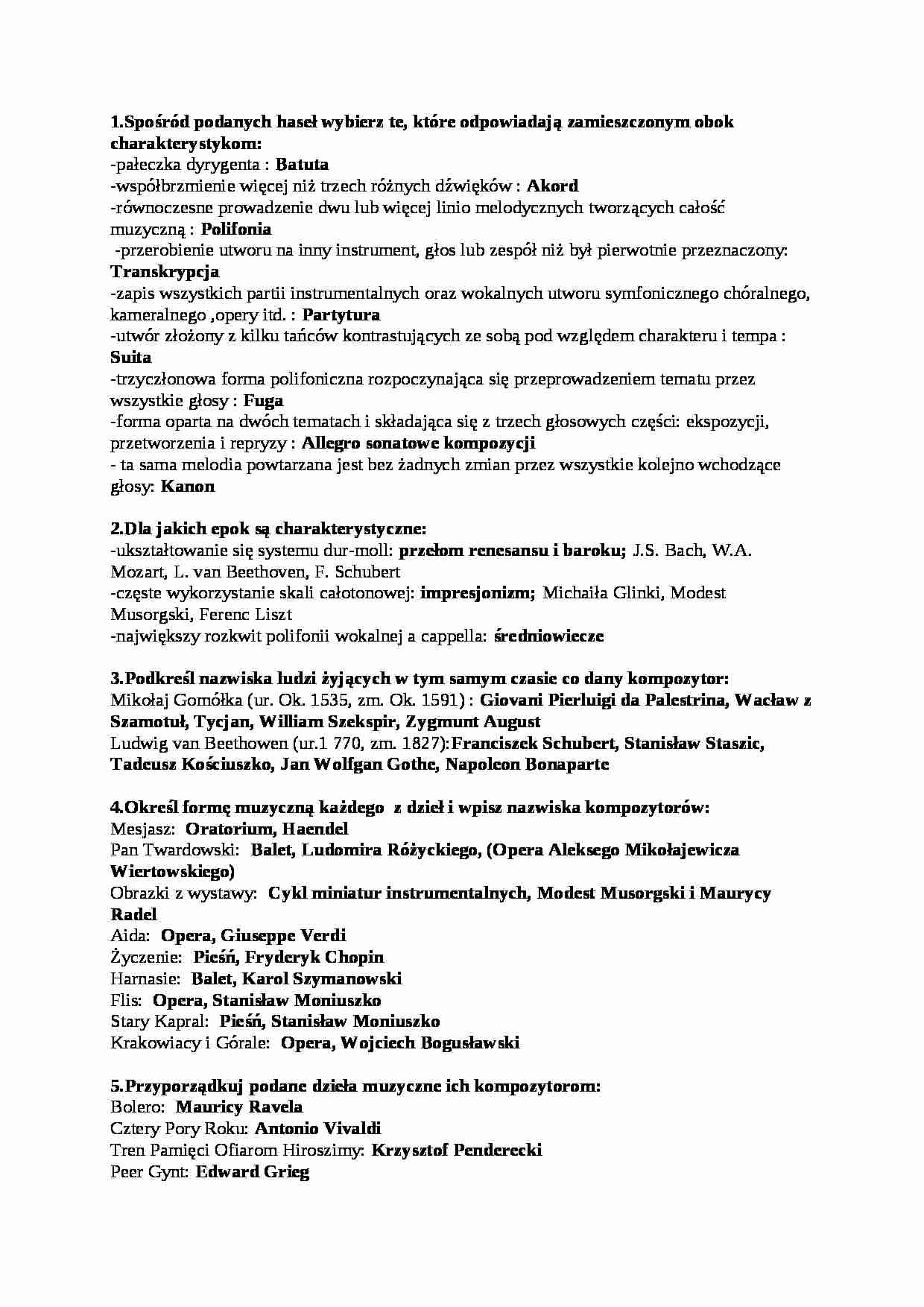 Historia muzyki-zagadnienia do kolokwium - strona 1