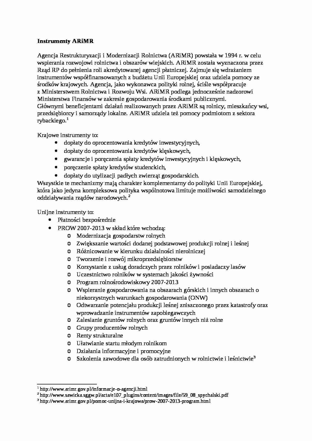 ARiMR - materiały na ćwiczenia - strona 1