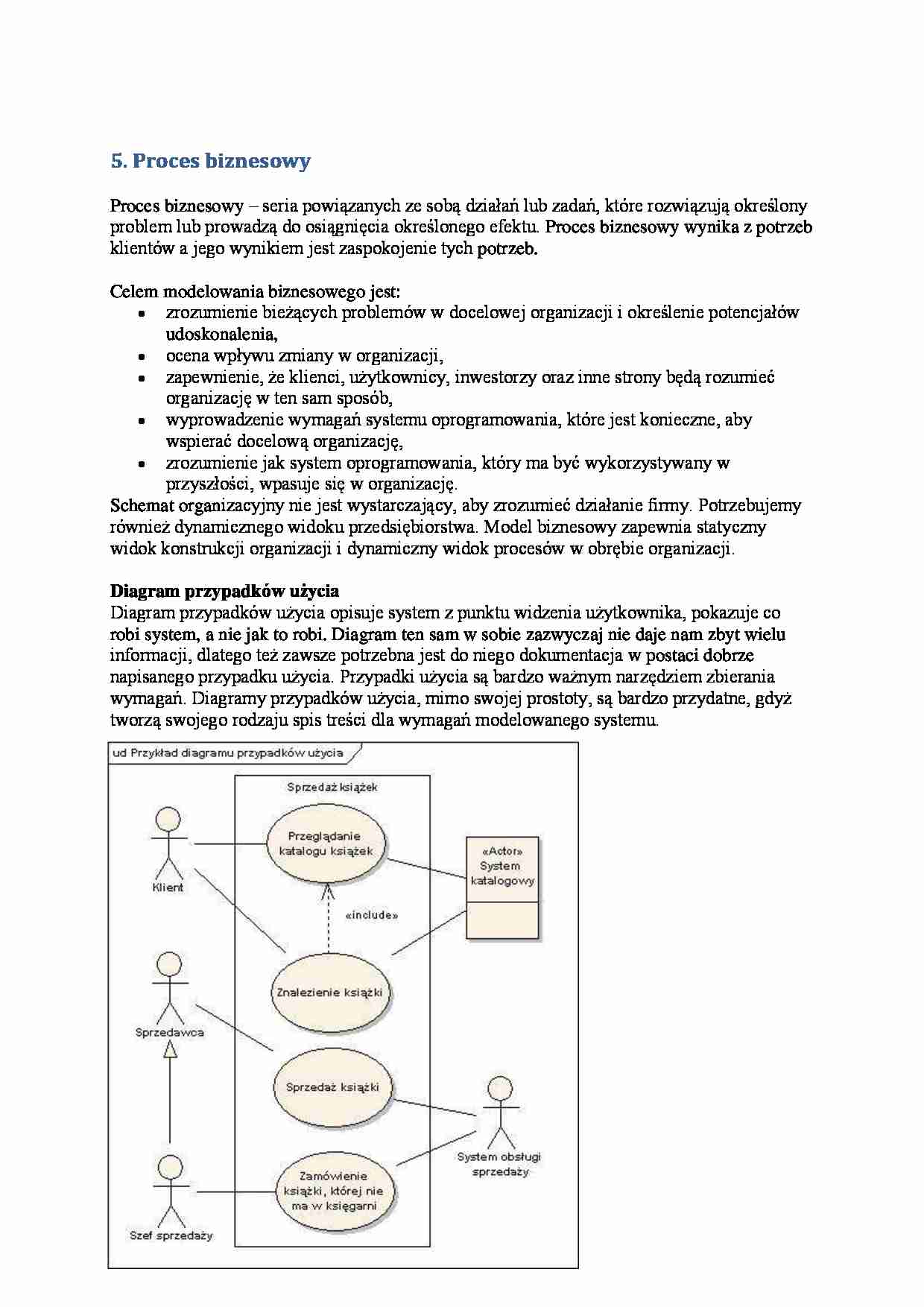 Proces biznesowy-opracowanie - strona 1