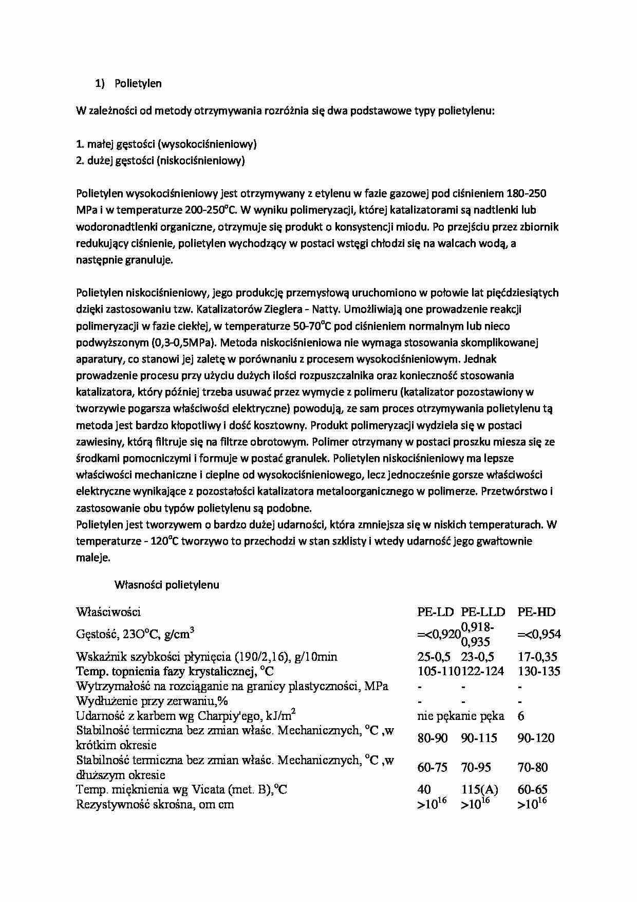 Polietylen-opracowanie - strona 1