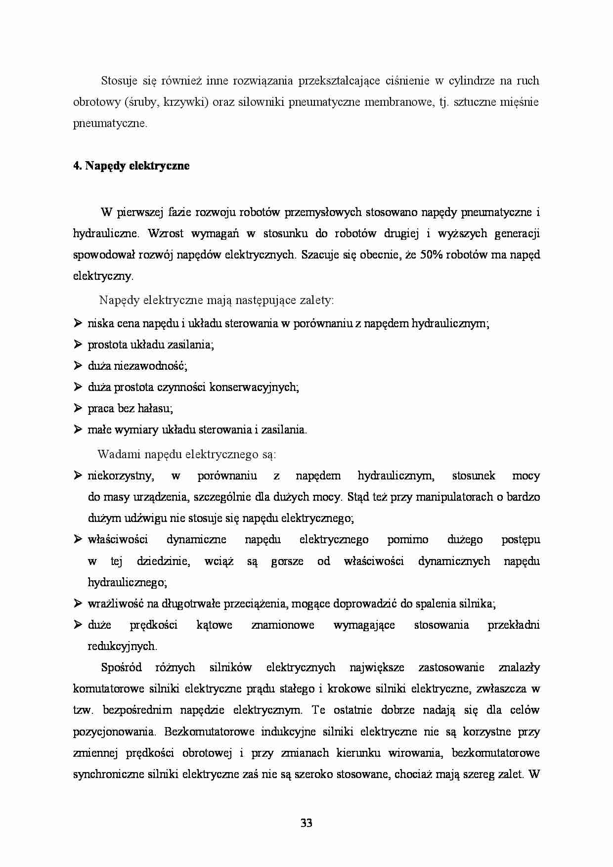 Napędy robotów - napędy elektryczne - wykład - strona 1