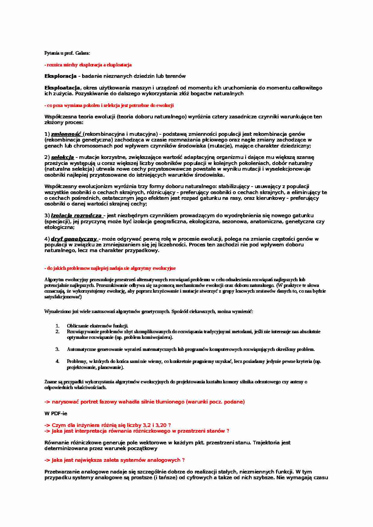 Modele układów dynamicznych-pytania egzamin 2008 - strona 1