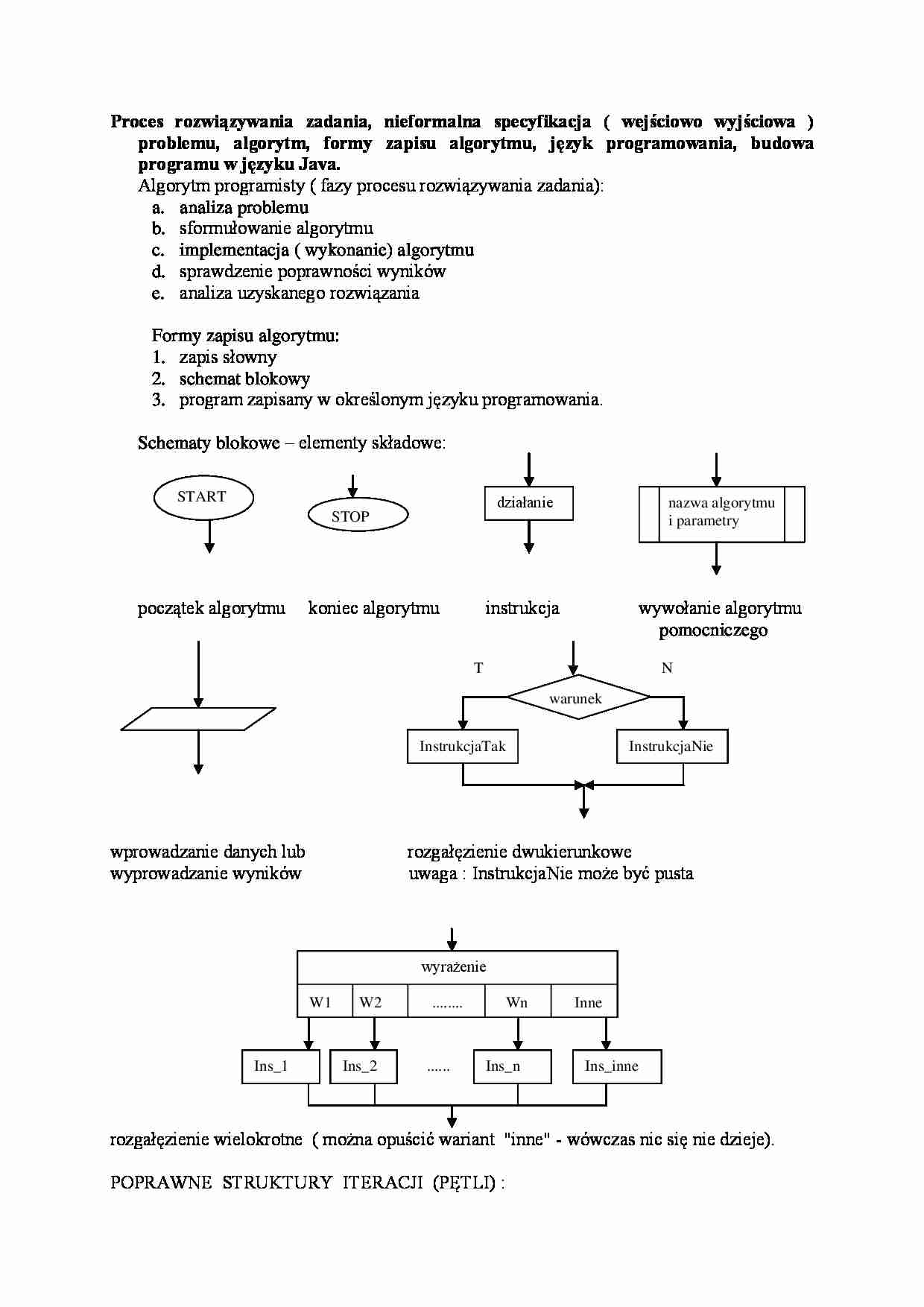 Budowa programu w języku java-opracowanie - strona 1